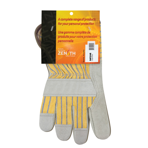 Premium Rugged Fitters Gloves, Large, Split Cowhide Palm, Cotton Inner Lining Southpoint Industrial Supply