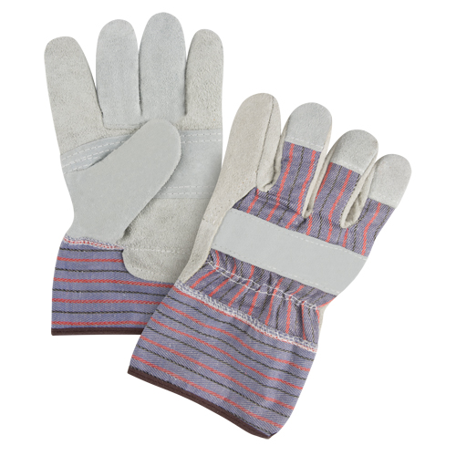 Gants d'ajusteur &agrave; paume renforc&eacute;e de premi&egrave;re qualit&eacute;, Grand, Paume en Cuir de vache refendu, Doublure en Coton Southpoint Industrial Supply