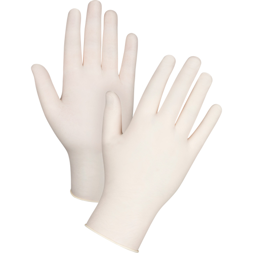 Premium Sensitive Skin Examination Gloves, Medium, Latex, 4-mil, Powdered, Natural Southpoint Industrial Supply