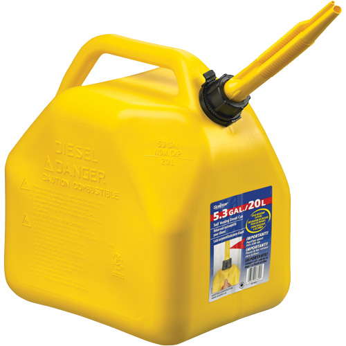Jerry Cans, 5.3 US gal./20.06 L, Yellow, CSA Compliant/ULC Southpoint Industrial Supply