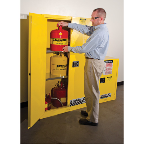 Armoires Sure-Grip EX pour produits inflammables, 45 gal., 2 Porte(s), 43" La x 65" h x 18" p Southpoint Industrial Supply
