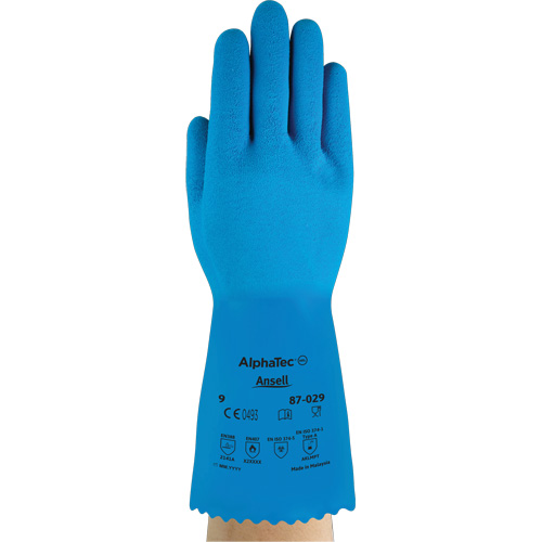 Gants AlphaTec 87-029, Taille T-Grand/10, 13" lo, Latex de caoutchouc, Doublure en Nylon, 50 mils Southpoint Industrial Supply