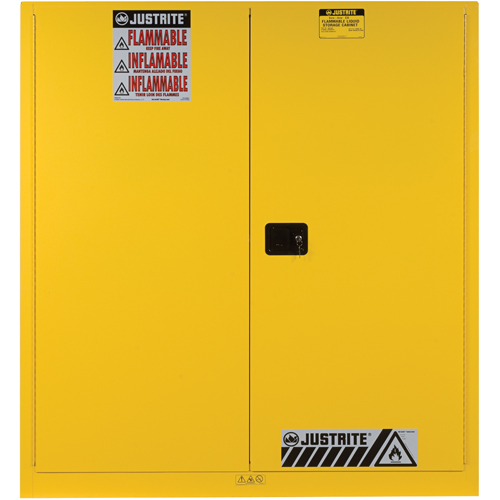 Sure-Grip&reg; EX Vertical Drum Storage Cabinets, 60 US gal. Cap., 2 Drums, Yellow Southpoint Industrial Supply