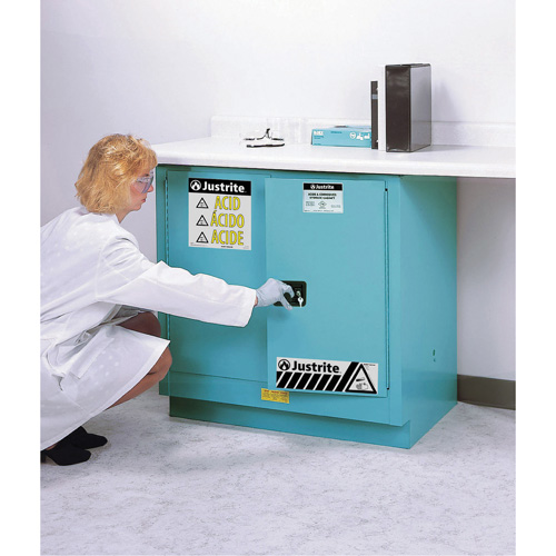 ChemCor&reg; Lined Acid/Corrosive Storage Cabinets, 22 gal., 35" x 35" x 22" Southpoint Industrial Supply