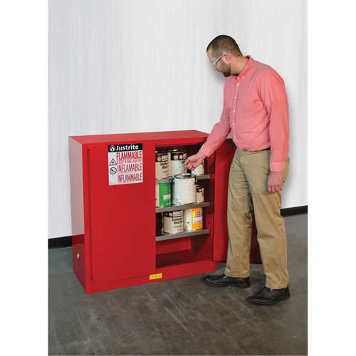 Armoire de s&eacute;curit&eacute; pour la peinture et les encres combustibles EX Sure-Grip, 40 gal., 3 tablettes Southpoint Industrial Supply