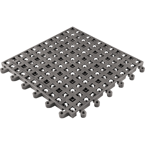 ErgoDeck&reg; General Purpose No. 564 Matting, PVC, 1-1/2' W x 1-1/2' L, 7/8" Thick, Charcoal Southpoint Industrial Supply