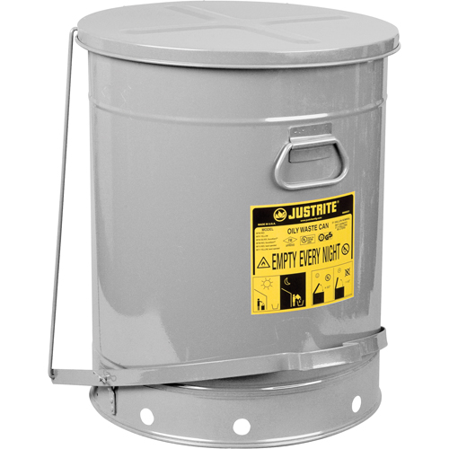 Oily Waste Cans, FM Approved/UL Listed, 21 US gal., Silver Southpoint Industrial Supply