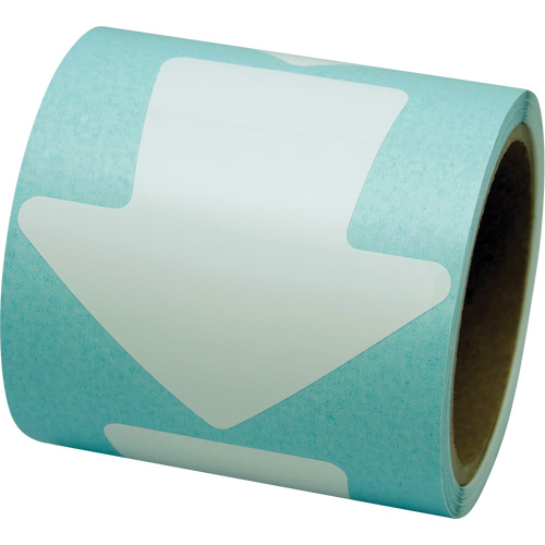 Coloured Floor Marking Decals, Arrow, 4" L x 4" W, White, Vinyl Southpoint Industrial Supply