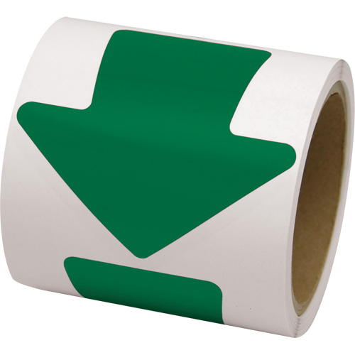 Coloured Floor Marking Decals, Arrow, 4" L x 4" W, Green, Vinyl Southpoint Industrial Supply