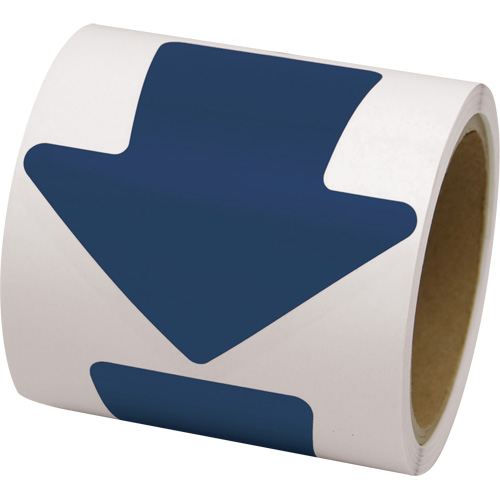 Coloured Floor Marking Decals, Arrow, 4" L x 4" W, Blue, Vinyl Southpoint Industrial Supply