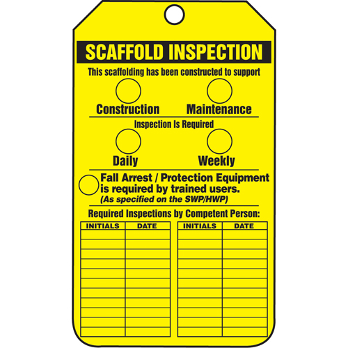 Inspection Tags, Cardstock, 3-1/8" W x 5-7/8" H, English Southpoint Industrial Supply