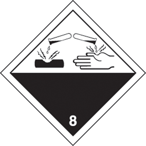 &eacute;tiquettes d'exp&eacute;dition TMD, Classe 8, Corrosifs, Papier Southpoint Industrial Supply