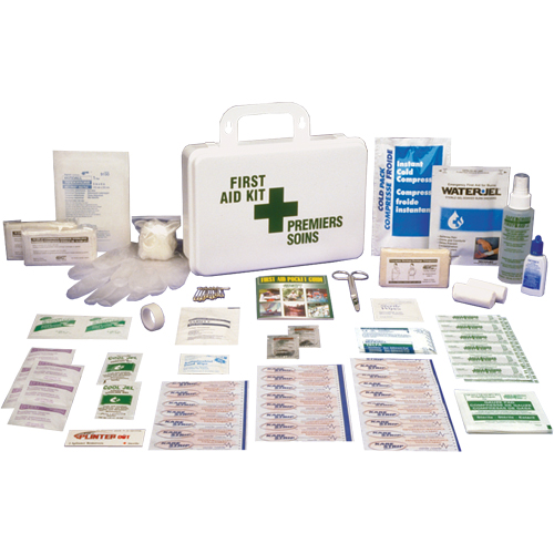Trousses de premiers soins pour soudeurs, Dispositif m&eacute;dical Classe 1, Boîte en plastique Southpoint Industrial Supply