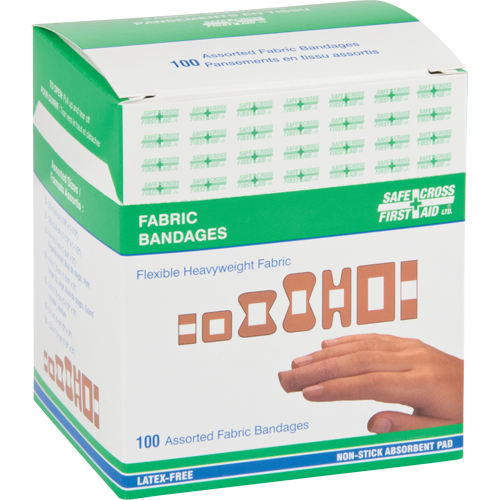Bandages, Assorted, Fabric, Sterile Southpoint Industrial Supply