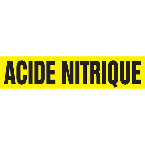 "Acid Nitrique" Pipe Marker, Self-Adhesive, 4" H x 24" W, Black on Yellow Southpoint Industrial Supply