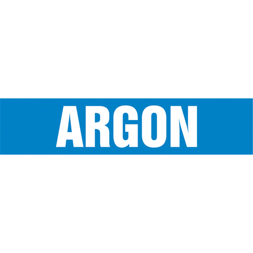 Marqueur de tuyau "Argon", Autocollant, 4" h x 24" la, Blanc/bleu Southpoint Industrial Supply