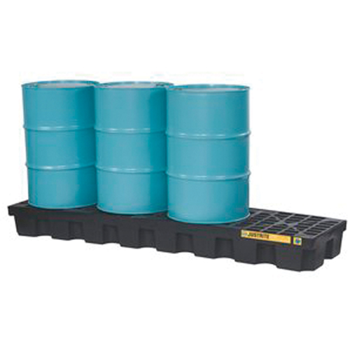Palettes pour contr&ocirc;le des d&eacute;versements EcoPolyBlend avec drain, Capacit&eacute; de d&eacute;versement 75 gal. US, 97" x 25" x 9" Southpoint Industrial Supply