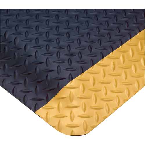 Tapis Smart No 497, Losange, 3' x 75' x 1", Noir/Jaune, PVC Southpoint Industrial Supply