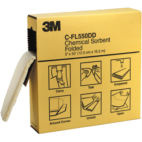 Folded Sorbents, Hazmat, 600" x 5", 10.5 gal. Absorbancy Southpoint Industrial Supply