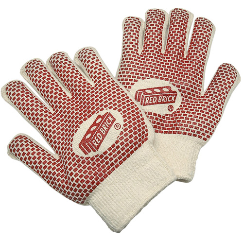 Red Brick&reg; Reversible Terrycloth Gloves, Cotton, Double Sided, 10 Gauge, Large Southpoint Industrial Supply