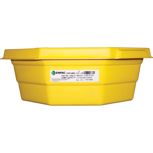 Drums-Up Jr. Trays, 22.75" L x 22.75" W x 7.5" H, 7.5 US gal. Spill Capacity Southpoint Industrial Supply