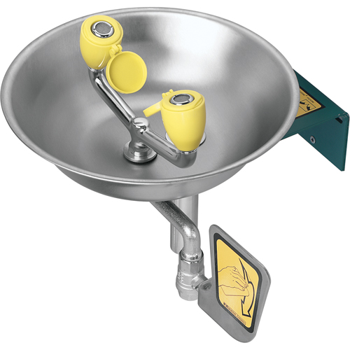 Eyewash Station, Wall-Mount Installation, Stainless Steel Bowl Southpoint Industrial Supply