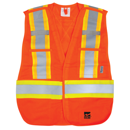 Open Road&reg; Tear Away Vest , High Visibility Orange, Polyester Southpoint Industrial Supply