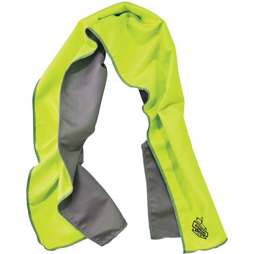 Chill-Its&reg; 6602MF Microfiber Cooling Towel, Hi-Vis Lime Southpoint Industrial Supply