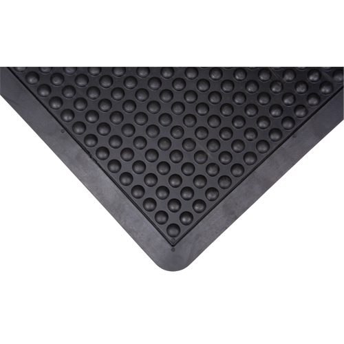 Anti-Fatigue Dome Matting, Bubbled, 2' x 3' x 1/2", Black, Rubber Southpoint Industrial Supply