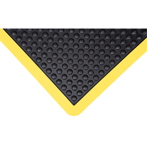 Tapis antifatigue en d&ocirc;me, &agrave; bulles, 2' x 3' x 1/2", Noir, Caoutchouc Southpoint Industrial Supply