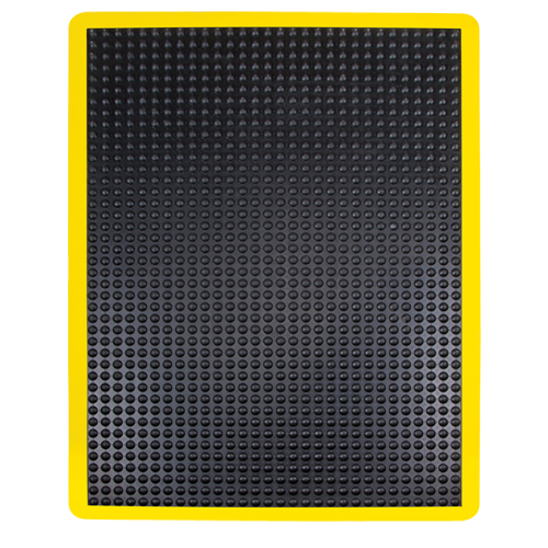 Tapis antifatigue en d&ocirc;me, &agrave; bulles, 2' x 3' x 1/2", Noir, Caoutchouc Southpoint Industrial Supply