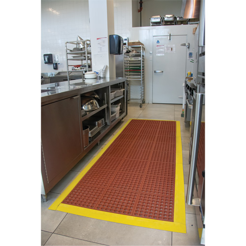 Tapis modulaire antifatigue, Nid d'abeilles, 3' x 3' x 1/2", Brun, Nitrile/Caoutchouc Southpoint Industrial Supply