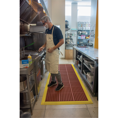 Tapis modulaire antifatigue, Nid d'abeilles, 3' x 3' x 1/2", Brun, Nitrile/Caoutchouc Southpoint Industrial Supply