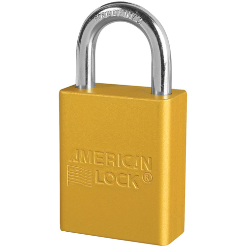 Cadenas de s&eacute;curit&eacute; American Lock, Jaune, Cl&eacute;s identiques, Aluminium, Largeur de 1-1/2" Southpoint Industrial Supply