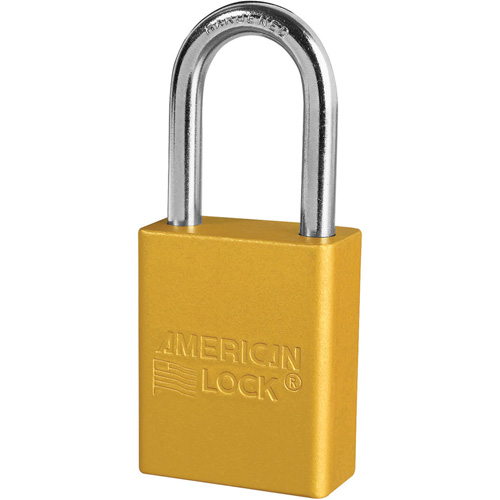 American Lock&reg; Safety Padlocks, Yellow, Keyed Alike, Aluminum, 1-1/2" Width Southpoint Industrial Supply