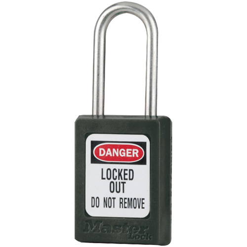 S31 Zenex Safety Padlocks, Black, Keyed Alike, Thermoplastic, 1-3/8" Width Southpoint Industrial Supply