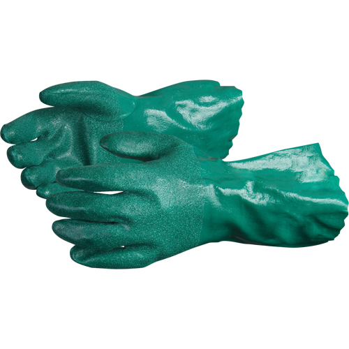 Chemstop Gloves with Crushed Ceramic-Powder Grip Finish, Size Medium/8, 12" L, Nitrile, Cotton Jersey Inner Lining, 40-mil Southpoint Industrial Supply