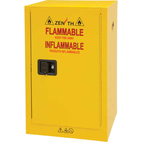 Flammable Storage Cabinet, 12 gal., 1 Door, 23" W x 35" H x 18" D Southpoint Industrial Supply
