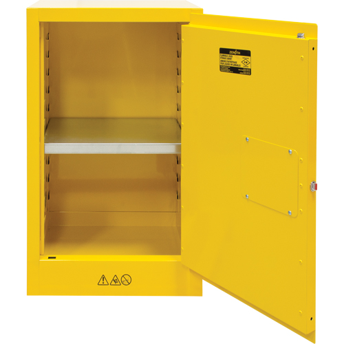 Flammable Storage Cabinet, 12 gal., 1 Door, 23" W x 35" H x 18" D Southpoint Industrial Supply
