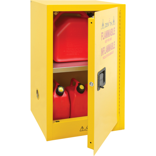 Flammable Storage Cabinet, 12 gal., 1 Door, 23" W x 35" H x 18" D Southpoint Industrial Supply