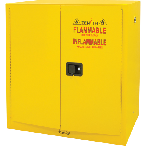 Flammable Storage Cabinet, 30 gal., 2 Door, 43" W x 44" H x 18" D Southpoint Industrial Supply