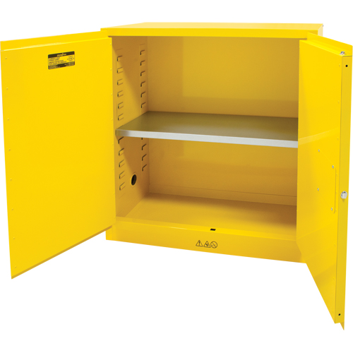 Flammable Storage Cabinet, 30 gal., 2 Door, 43" W x 44" H x 18" D Southpoint Industrial Supply