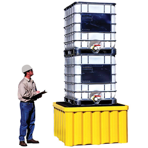 Ultra-IBC Spill Pallet&reg; with Drain, 400 US gal. Spill Capacity, 58.75" x 58.75" x 33" Southpoint Industrial Supply