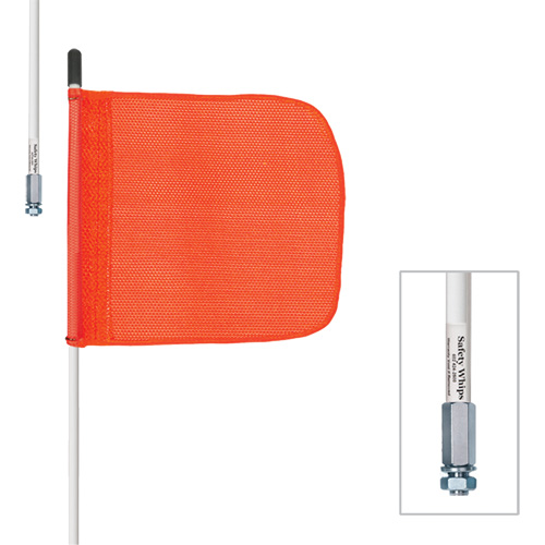 Safety Whip&reg; Heavy-Duty Whips, Threaded Mount, 6' High, Orange Southpoint Industrial Supply
