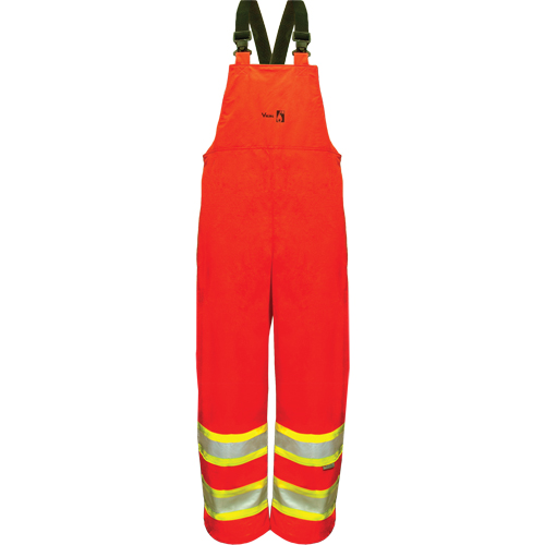Hi-Vis FR/PU Safety Rain Bib Pants, 4X-Large, Orange Southpoint Industrial Supply