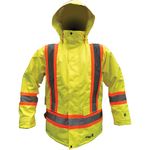 Parka de s&eacute;curit&eacute;, Jaune lime haute visibilit&eacute;, Petit Southpoint Industrial Supply