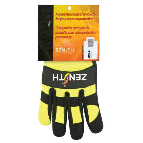 Gants de m&eacute;canicien ZM500 haute visibilit&eacute; r&eacute;sistants aux coupures, Paume PEHP, Taille 2T-Grand Southpoint Industrial Supply