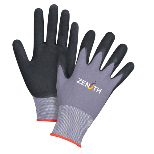 Gants ZX-1 de premi&egrave;re qualit&eacute; compatibles avec les &eacute;crans tactiles, 6/T-petit, R&ecirc;vetement Mousse de nitrile, Calibre 15, Enveloppe en Nylon Southpoint Industrial Supply