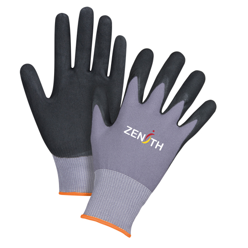 Gants ZX-1 de premi&egrave;re qualit&eacute; compatibles avec les &eacute;crans tactiles, 7/Petit, R&ecirc;vetement Nitrile/Mousse de nitrile, Calibre 15, Enveloppe en Nylon Southpoint Industrial Supply