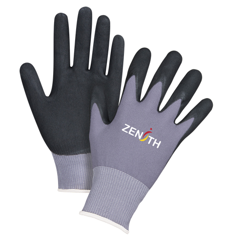 Gants ZX-1 de premi&egrave;re qualit&eacute; compatibles avec les &eacute;crans tactiles, 8/Moyen, R&ecirc;vetement Nitrile/Mousse de nitrile, Calibre 15, Enveloppe en Nylon Southpoint Industrial Supply